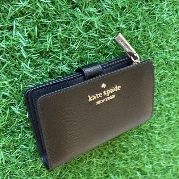 kate spade Handbags - Kate Spade Madison Medium Compact Bifold Wallet Black NWT